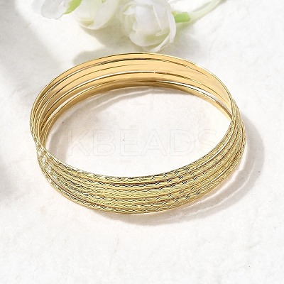 7Pcs 201 Stainless Steel Bangles for Women BJEW-Z151-04G-03-1