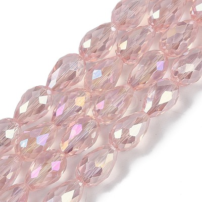 Transparent Electroplate Glass Beads Strands LS-EGLA-N013-T4mm-B18-1