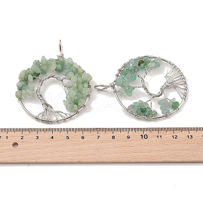 Natural Green Aventurine Big Pendants G-G910-K06-P-1