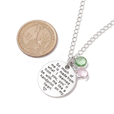 Teacher's Day Brass Cable Chains Necklaces NJEW-JN04692-1