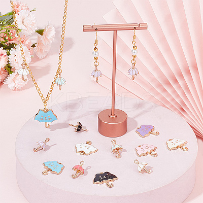 40Pcs 10 Style Alloy Enamel Pendants ENAM-PH0002-51-1
