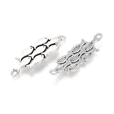 Tibetan Style Alloy Connector Charms TIBE-N014-09AS-1