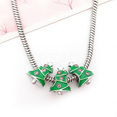 Alloy Rhinestone European Beads MPDL-Q213-02P-1
