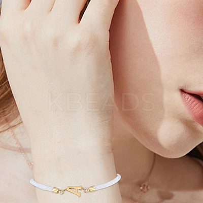 1pc Adjustable Nylon Cord Slider Bracelets for Women BJEW-LP0001-33A-G-1