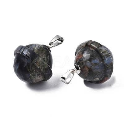 Natural Glaucophane Pendants PORC-T132-053A-1