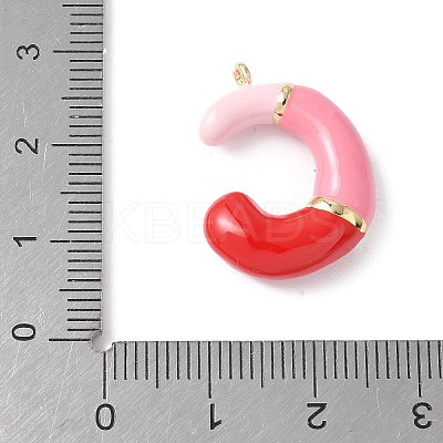 Brass Enamel Pendants KK-E093-03G-C-02-1