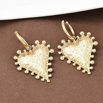 304 Stainless Steel Heart Hoop Earrings EJEW-K268-74G-1