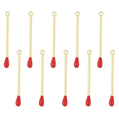 10Pcs Rack Plating Alloy Enamel Pendants FIND-YW0007-85-1