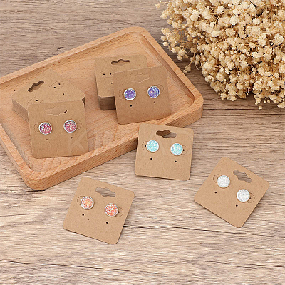 100Pcs Paper Earring Display Cards CDIS-DJ0001-15C-1