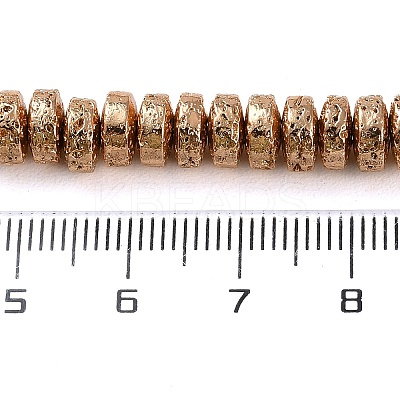 Electroplated Natural Lava Rock Beads Strands G-I360-A02-02-1