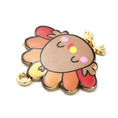 Cute Printed Alloy Pendants ENAM-L040-002A-04-1