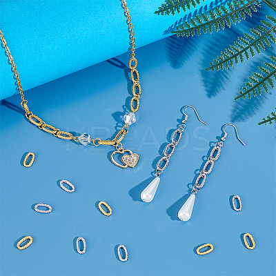 40Pcs 2 Colors Brass Linking Rings KK-PH0012-20-1