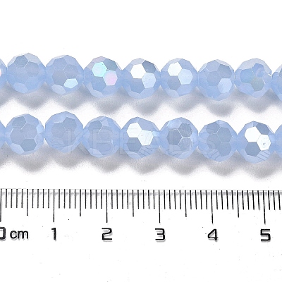 Imitation Jade Glass Beads Stands EGLA-A035-J8mm-B03-1