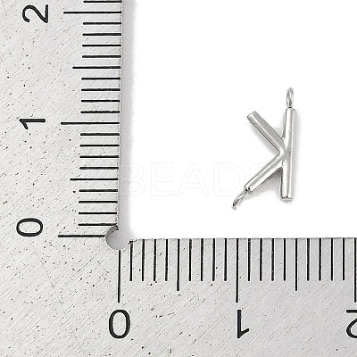 304 Stainless Steel Letter Connector Charms STAS-M108-01P-11-1