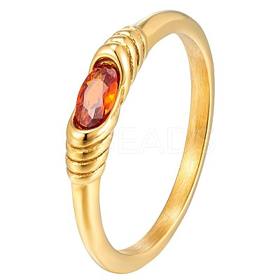 304 Stainless Steel with Cubic Zirconia Finger Rings FS-WG2ED2E-03-1