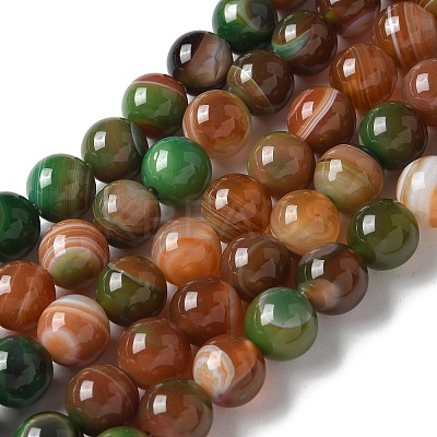 Natural Agate Beads Strands G-NH0001-G08-01-1