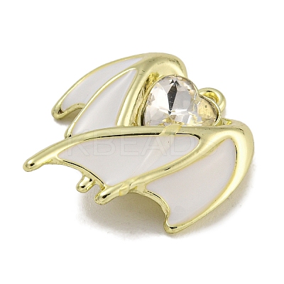 Rack Plating Alloy Enamel Pendants PALLOY-F312-49G-01-1