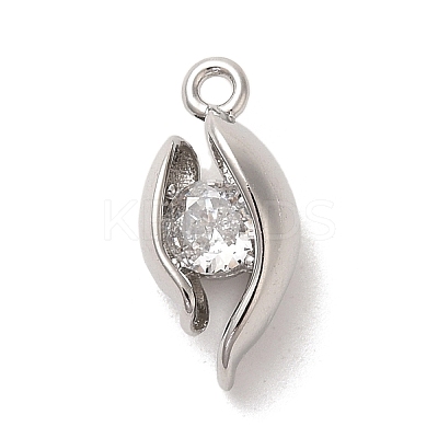 Marine Animal Theme
Platinum  Brass Micro Pave Clear Cubic Zirconia Pendants KK-U031-01P-01-1