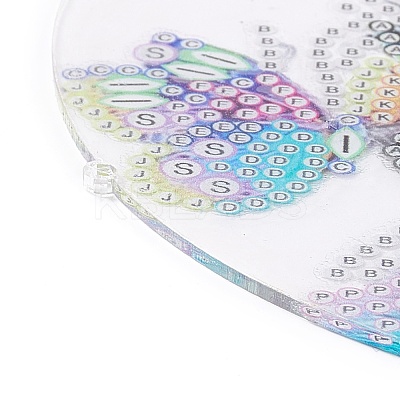 DIY Diamond Painting Hanging Woven Net/Web with Feather Pendant Kits DIY-I084-11-1