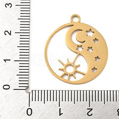 Ion Plating(IP) 304 Stainless Steel Pendants STAS-B056-26G-02-1
