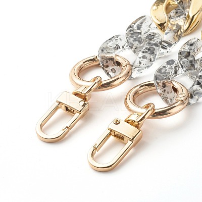 Transparent Spary Paint Acrylic Linking Rings Bag Handles AJEW-BA00092-1