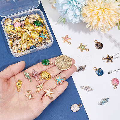 38Pcs 19 Styles  Alloy Pendants Charms FIND-HY0004-58-1