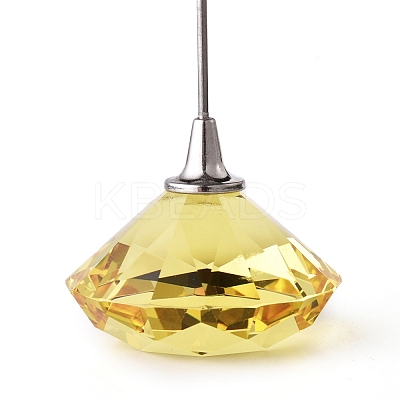 Diamond Shape Glass Name Card Holder DJEW-F009-A02-1