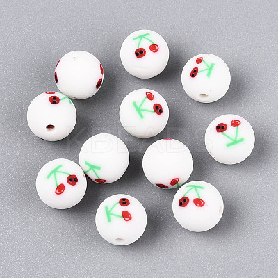 Fruits Theme Handmade Polymer Clay Beads CLAY-T022-04A-1