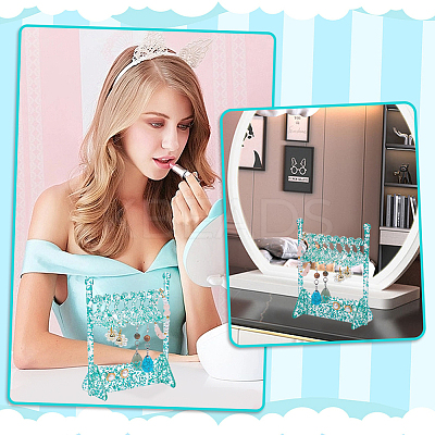 Transparent Acrylic Earring Display Stands EDIS-PH0001-27B-1