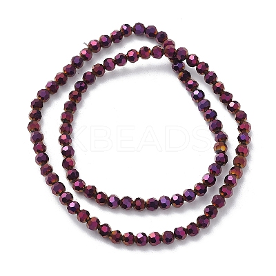 Electroplate Glass Beads Strands EGLA-K015-10B-1
