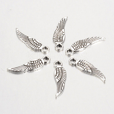 Tibetan Style Alloy Wing Charms LS-TIBEP-3344-AS-RS-1