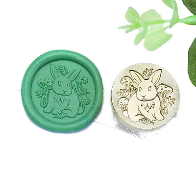 Golden Tone Wax Seal Brass Stamp Head PW-WG0CF5C-14-1