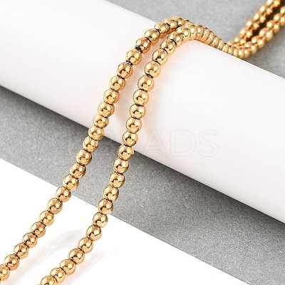 Electroplated Synthetic Non-magnetic Hematite Beads Strands G-H027-C01-02-1