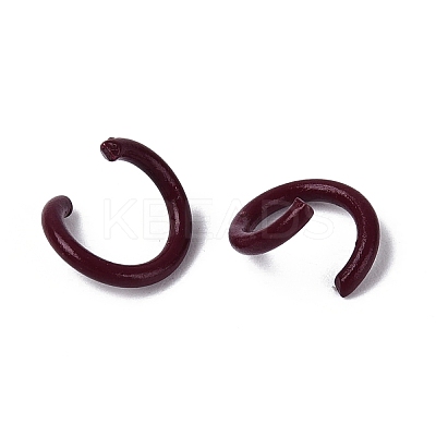 Spray Painted Iron Open Jump Rings IFIN-T017-04B-03-1