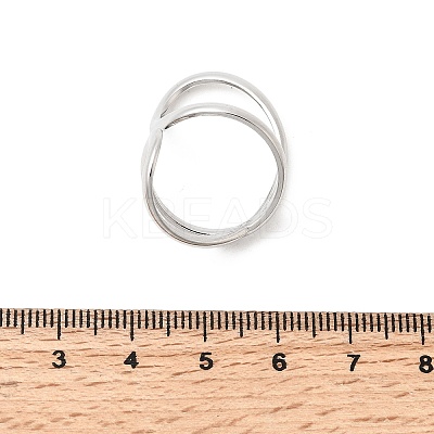 5Pcs 304 Stainless Steel Open Cuff Rings for Women RJEW-K313-07P-1