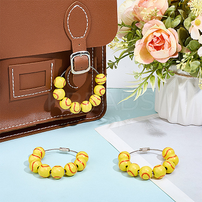 16mm Round Sport Ball Wooden Beaded Embellishments FIND-WH20003-42A-1