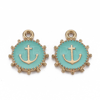 Alloy Enamel Pendants X-ENAM-N055-016B-NR-1