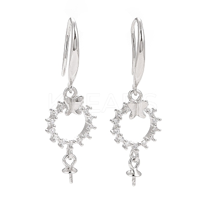Anti-Tarnish Rhodium Plated 925 Sterling Silver Earring Hooks LS-STER-D035-37P-1