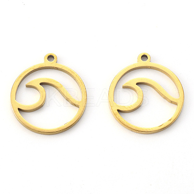 PVD Vacuum Plating 201 Stainless Steel Pendants X-STAS-N092-95G-1
