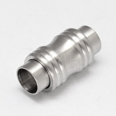 Tarnish Resistant Column 304 Stainless Steel Magnetic Clasps with Glue-in Ends LS-STAS-D070-09-1
