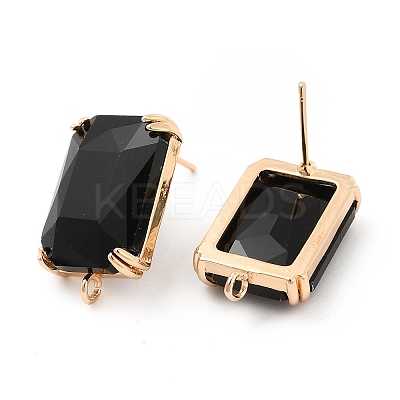 K9 Glass Stud Earring Findings KK-E071-26KCG-01-1