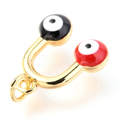 Brass Enamel Pendants KK-Y001-01A-G-1