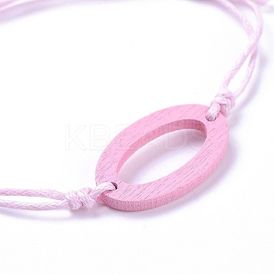 Adjustable Waxed Cotton Cord Bracelets BJEW-JB04293-03-1