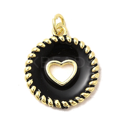 Brass Enamel Pendants KK-I378-21G-A-1