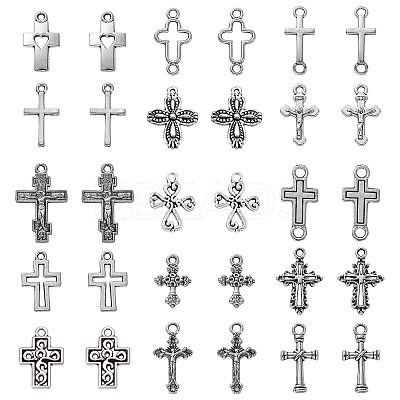 150Pcs 15 Styles Tibetan Style Alloy Pendants TIBEP-CJ0002-22-1