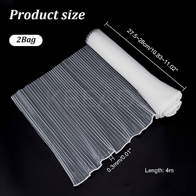 Wrinkled Wavy Polyester Flower Bouquets Wrapping Packaging FIND-WH0110-751A-1