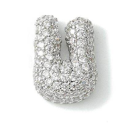 Rack Plating Brass Clear Cubic Zirconia Pendants KK-S378-01P-U-1