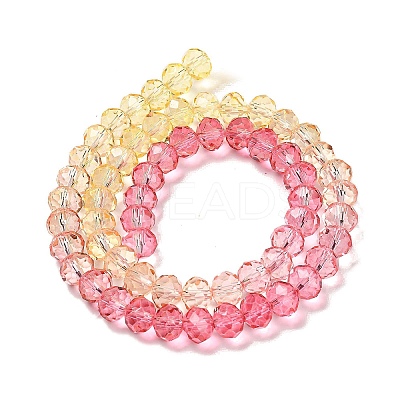 Transparent Painted Glass Beads Strands X1-DGLA-A034-T6mm-A07-1
