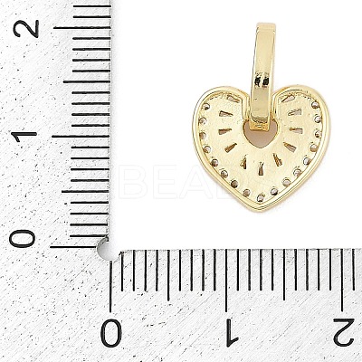 Brass Micro Pave Clear Cubic Zirconia Pendants KK-G522-53G-01-1