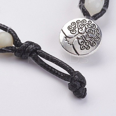Natural Gemstone Wrap Bracelet BJEW-JB03613-1